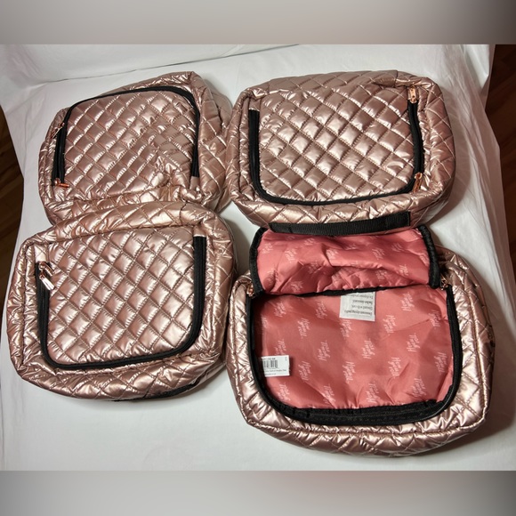 QVC Bags Ifly Set Of 4 Quilted Packing Cubes Rose Gold Poshmark